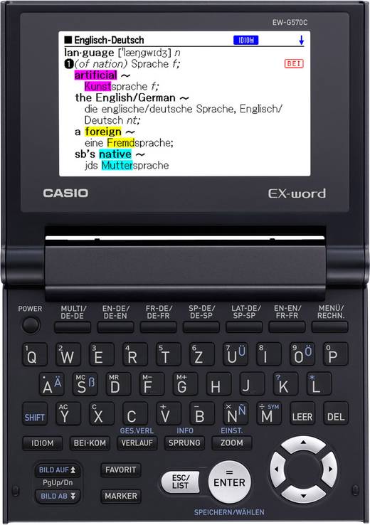 CasioÜbersetzer EW G570C Deutsch, Englisch, Französisch, Spanisch, Latein Artesanato Em Ponto Russo ~ CasioÜbersetzer EW G570C Deutsch, Englisch, Französisch, Spanisch, Latein